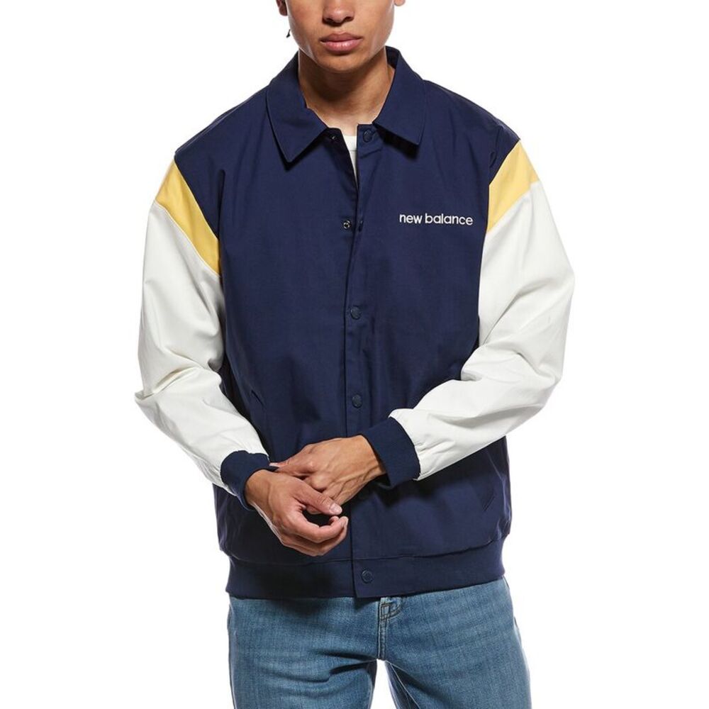 New Balance Mens  Athletics Varsity Jacket, Navy